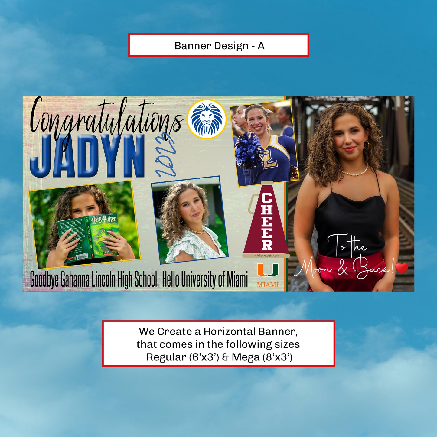 Graduation Banner - Custom Horizontal - Style (A)