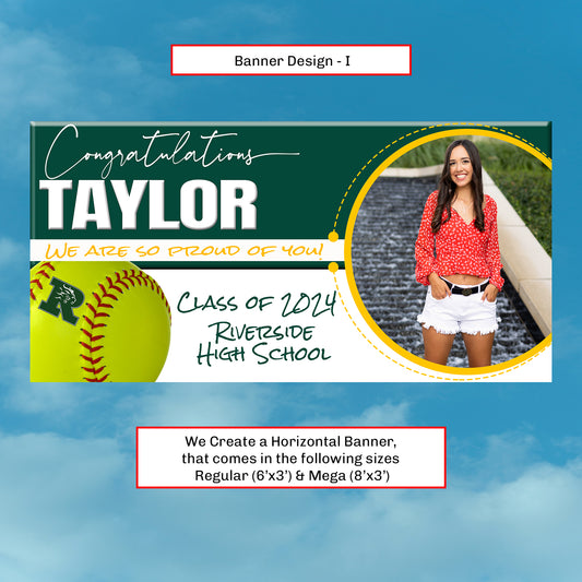 Graduation Banner - Custom Horizontal - Style (I)